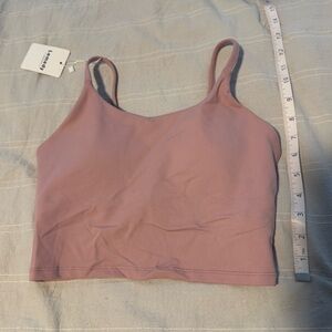 Mauve Pink Cropped Sports Bra